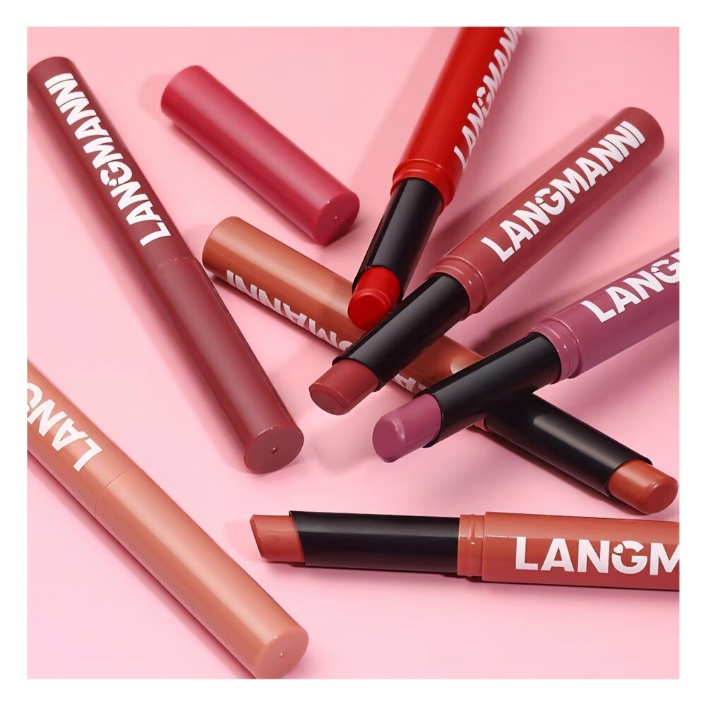 12 Piece Dual Soft Nude Velvety Matte To Red Tone Waterproof Lipstick Lip Balm - Picture 7 of 8